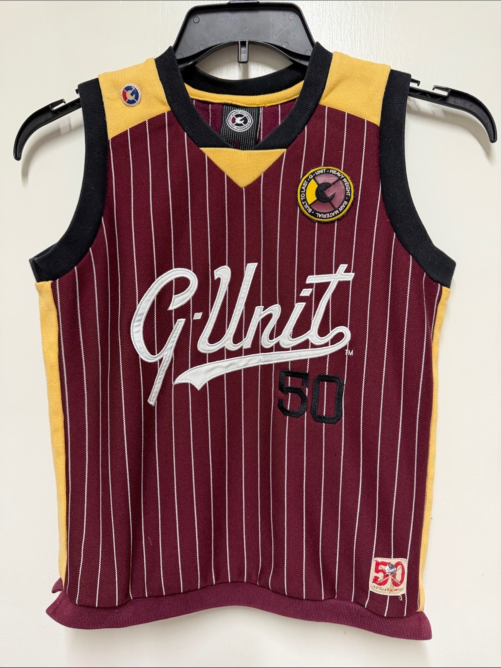 G-Unit Kids' Maroon & Yellow Basketball Jersey